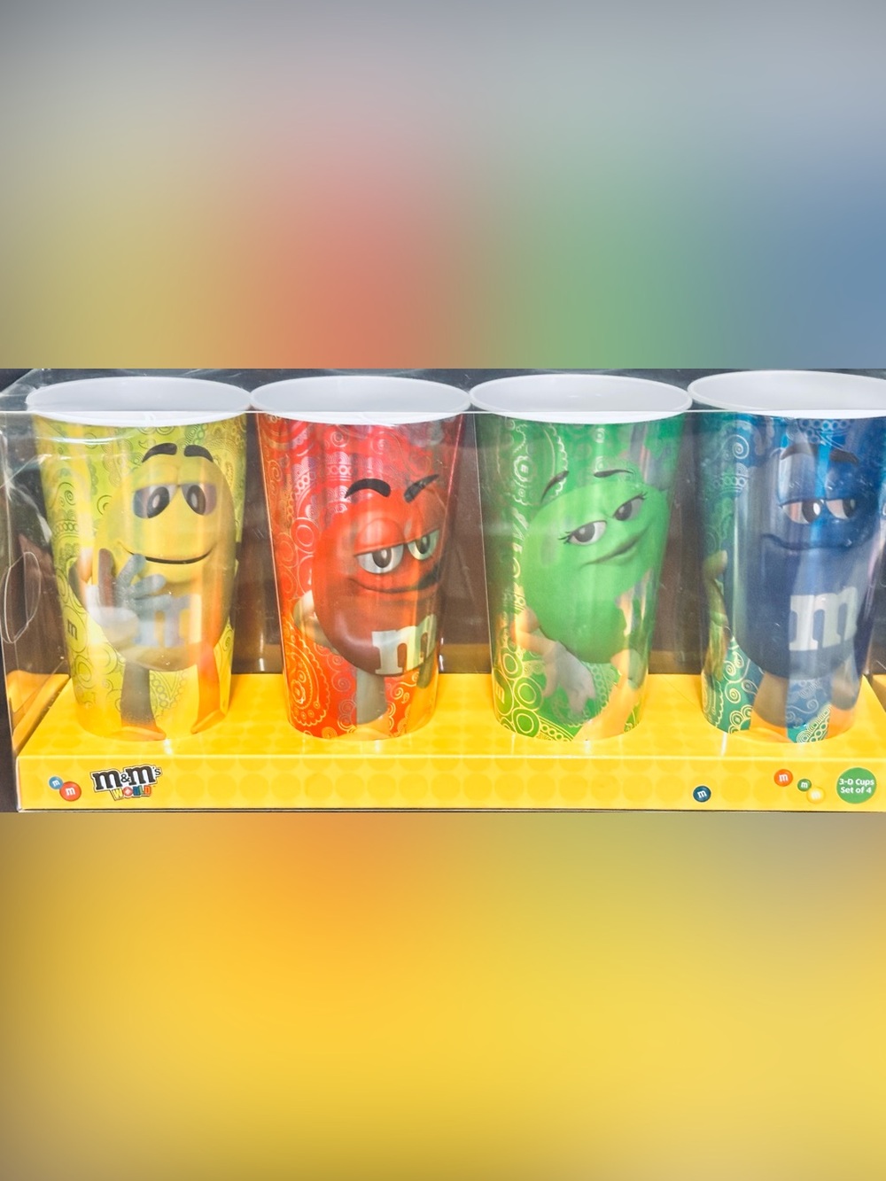 M&M’s World Set of 4 - 20oz 3D Tumbler Cups